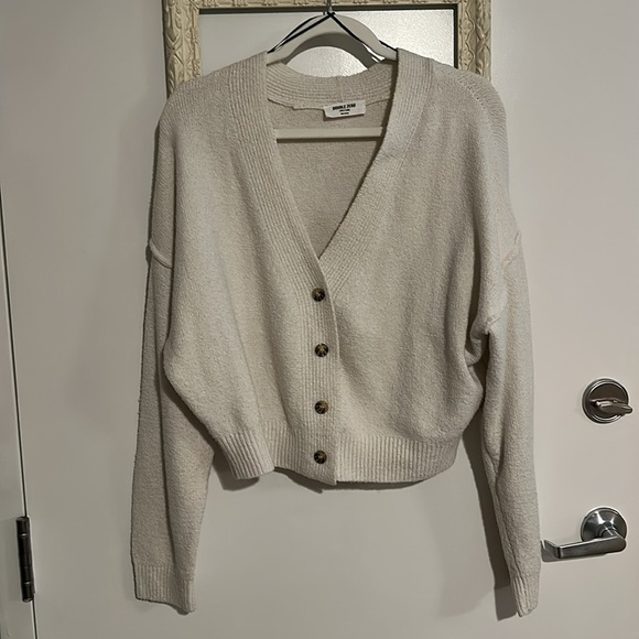Double Zero Cozy Cream Cardigan Sweater - Picture 1 of 7
